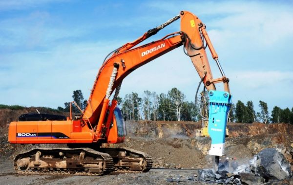 Гидромолот POQUTEC на базе Doosan. Аренда и услуги. - Красное-на-Волге, заказать или взять в аренду