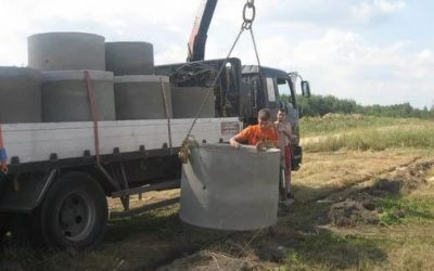 Перевозка бетонных колец и колодцев манипулятором - Кострома, цены, предложения специалистов
